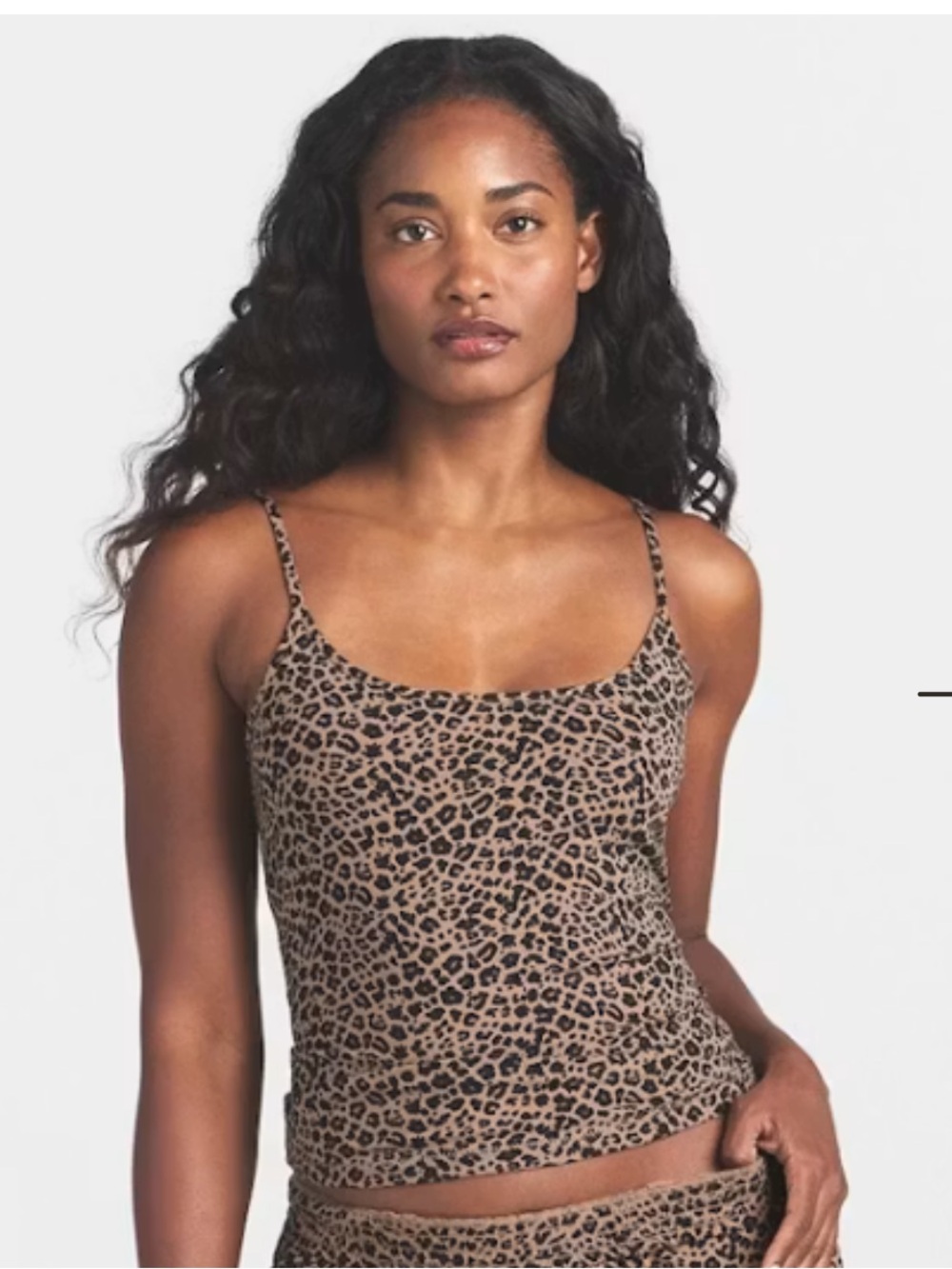 Skims Leopard Print Sienna Cotton Jersey cami  - Size 2X sold out color! NWT